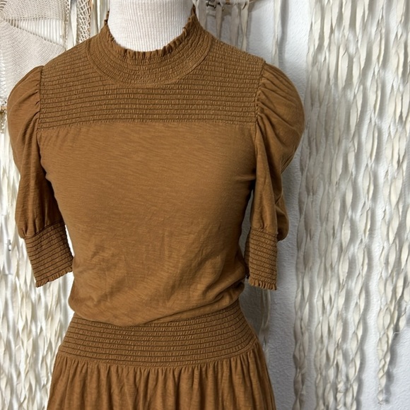 Nation LTD Brown Short Sleeve Midi Dress Size XS - Picture 4 of 14